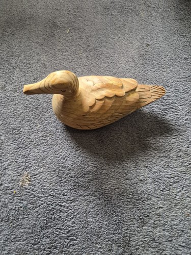Wooden duck ornament - wooden,