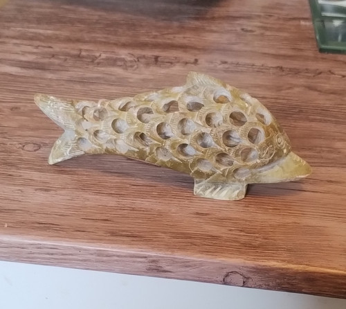 Carved stonefish ornament - carved,