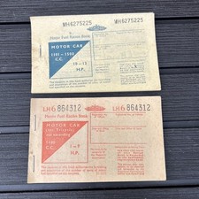 Motor car & Tricycle & 1101-1500cc - Fuel ration books 6 months un-used