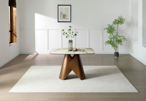 Levente small table brass - table,