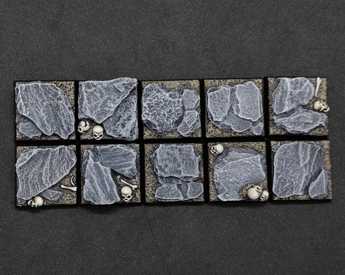 25mm square resin bases - , x10