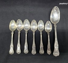 kings pattern silver spoons 7