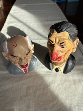 Spitting Image Dog Toys. Ronald Reagan and Mikhail Gorbachev