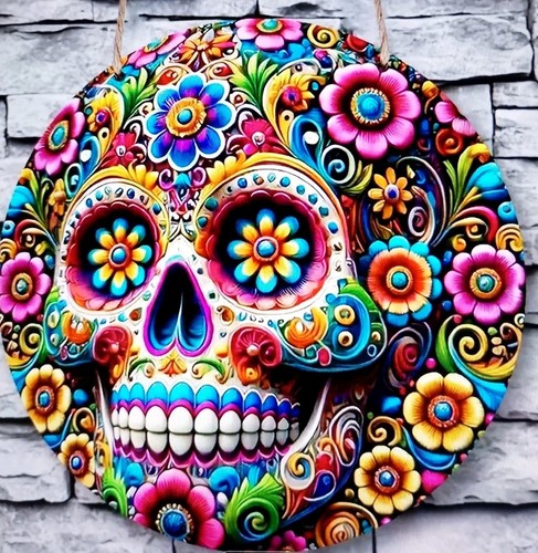 Retro colourful day dead - colourful,