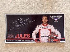 Jules Bianchi Marussia F1 printed autograph 