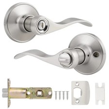 Probrico INTERNAL DOOR HANDLE with Thumb Turn keyless  Lock Brushed Steel RRP£19