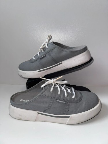 Reebok grey canvas mule - reebok,