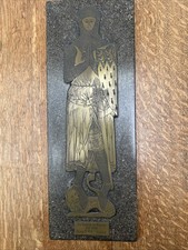 Brass Rubbing Plaque Depicting