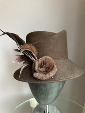 1950/60 s Vintage Brown Hat