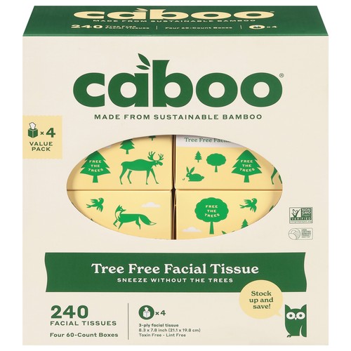 Caboo facial tissue 60 - -,