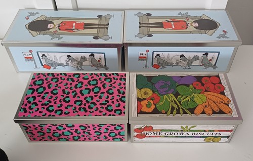 Biscuiteers empty metal tins - biscuiteers, x