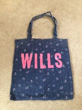 JACK WILLS 100% COTTON FLORAL TOTE SHOPPING BAG 17”x16” LARGE SIZE