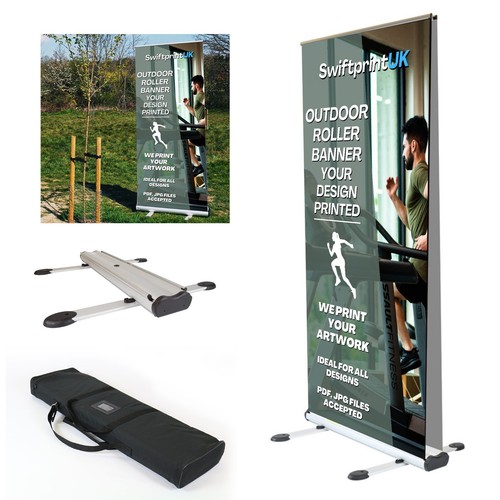 Outdoor roller banner stand - outdoor,