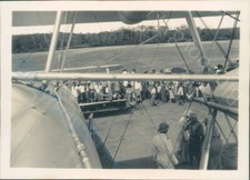 Vickers Vernon Biplane troop carrier attracts A Crowd At India Airfield 1930's