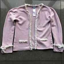 Tutto Piccolo Pretty Pink Knitted Cardigan With Ruffle Detailing Age 10 Exc Cond