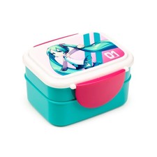  HATSUNE MIKU CLIP LOCK BENTO STACKING LUNCH PICNIC BOX SNACK POT WITH CUTLERY