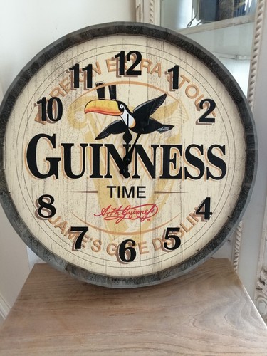 Guinness large barrel clock - large,