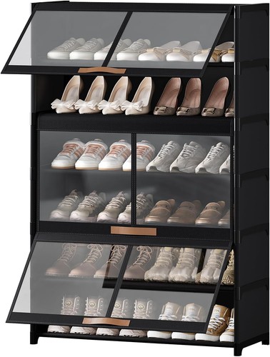 Tier shoe cabinet with - 7,