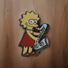 The Simpsons Lisa Simpson Playing Saxophone Enamel Pin Badge Disney Fortnite