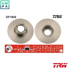 2x BRAKE DISC DF1856 FOR