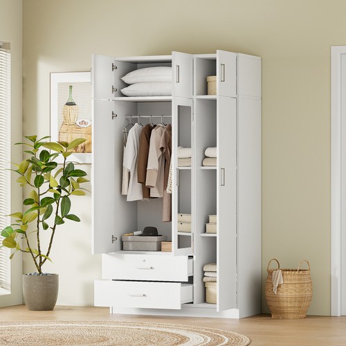 Door mirror wardrobe - 3-door,