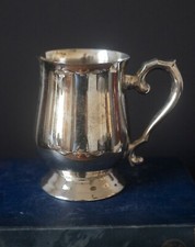 5" GALLEON Silver plated cup