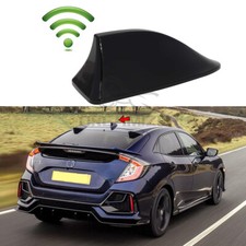 Car AM/FM Signal Fin Roof Radio Aerial Antenna Cover Decor Black For Honda Civic