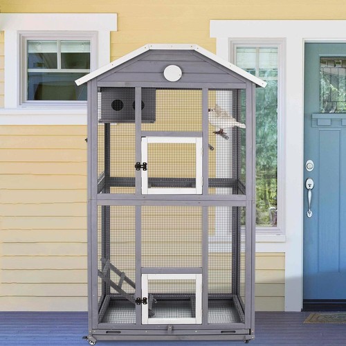 Bird cage wooden - cage, large