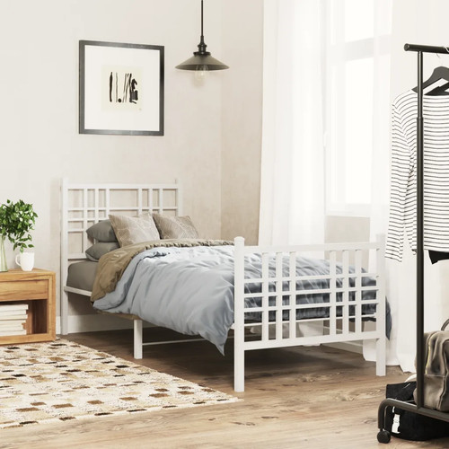 Walplus white metal - white, bed