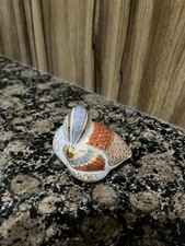 ROYAL CROWN DERBY  DUCK PAPER WEIGHT Teal Duckling Gold Stopper LX11 Collectors