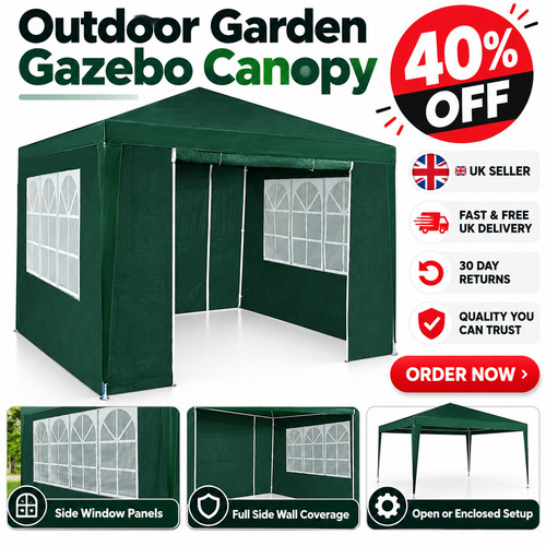 3x3m heavy duty gazebo marquee - duty,