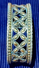 Designer John Hardy Kawung 18ct Gold Sterling Silver Cuff Bangle Early  Mark