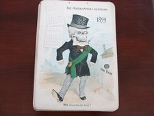 Antikamnia `Skeleton` Original Victorian Medical Calendar March/ April 1899