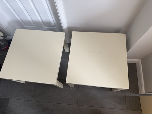 Cream high gloss - side, tables