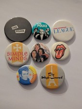 Band Pin Badges Vintage Lot Of 8