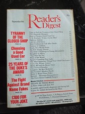 READER’S DIGEST MAGAZINE. Vintage. 1983 September.