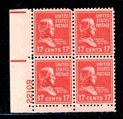 Scott 822 mnh plate - us,