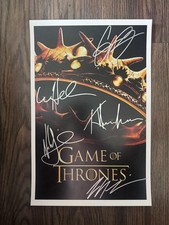GAME OF THRONES Signed Movie Poster 11x17 with COA - Authentic Memorabilia