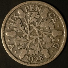 Sixpence 1911  -  1936 George