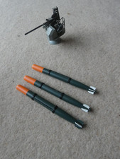 PERKASA TORPEDOES X 3  & MAIN GUN- 1:32 SCALE ( IN USED CONDITION)