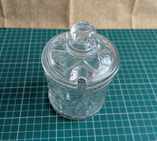 Vintage glass jam pot with