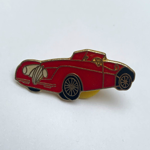 Red classic car enamel - classic,