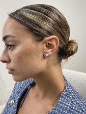 Diamond Stud Earrings Heart