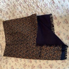  Neckwear Mens Paisley Silk and wool style Scarf - blue multi 