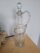 Antique Victorian Glass Decanter With Stopper