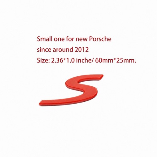 Oem porsche red rear - porsche, badge