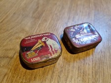 Vintage Old HIS MASTERS VOICE HMV & Embassy GRAMOPHONE NEEDLE TINS Loud Tone 