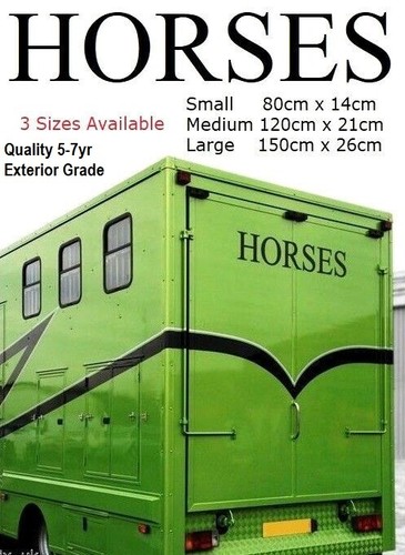 Horses horsebox vinyl - x,