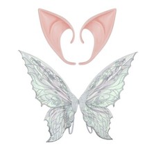 Kids Adults Butterfly Fairy Wings Stage Show Elf Ears Celebrations Masquerade
