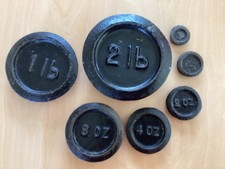 Set of 7 Old Weights, 2lb,1lb